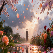 梦见下雨却下的是花瓣，如何解说？