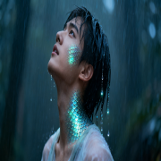 梦见自己皮肤长出透明鳞片，沾水后发光，如何解说？