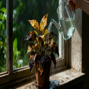 梦见给植物浇水，水越多叶片越枯萎，换了多盆植物都是如此，这能否解读为潜意识里对 “过度付出却适得其反” 的担忧或对 “方式错误” 的提醒？
