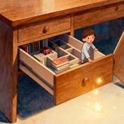 梦见自己变小钻书桌抽屉里咋解析